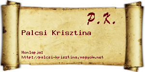 Palcsi Krisztina névjegykártya