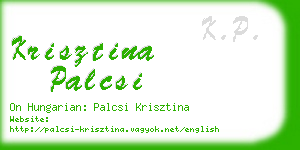 krisztina palcsi business card